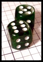 Dice : Dice - 6D Pipped - Chessex Green Swirl with White Pips - Ebay Jan 2014